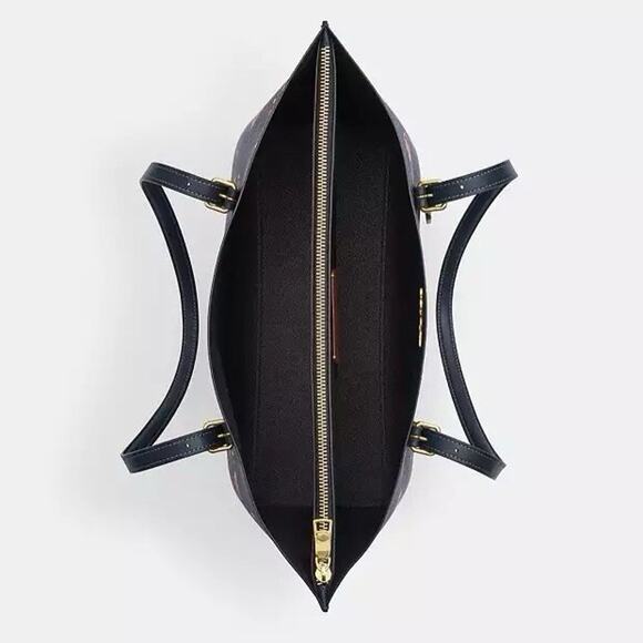 NWT Coach Mollie Tote In Signature Canvas With Cherry Print CAA73 - Picture 9 of 11